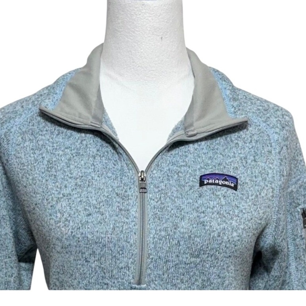 Patagonia Better Sweater Womens Medium Blue 1/4 Zip Fleece Pullover Long Sleeve